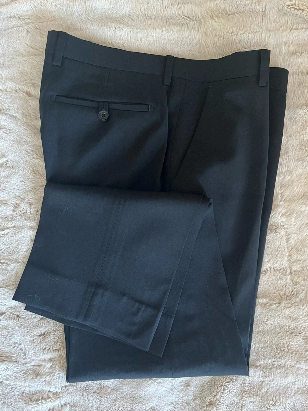 Banana Republic Black Tailored Slim Italian Woo Dress Pants Size 33x30